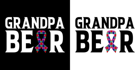 Obraz premium Grandpa bear - digital high quality print ready cut file