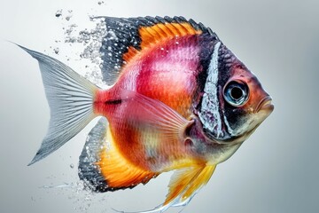 Colorful Polygonal Shrimp. Type A - Generated by AI. Beautiful simple AI generated image