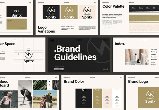 Brand Guidelines Presentation Template Design Layout