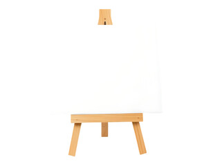 Wooden Easel with Blank Canvas for Art Projects and Display