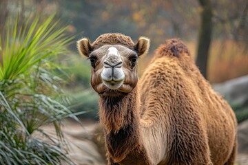 Obraz premium Lama close-up, Hyper Real. Beautiful simple AI generated image