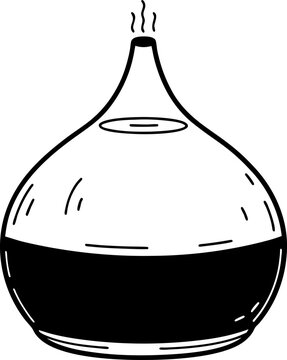 black and white essential oil diffuser clip art preview