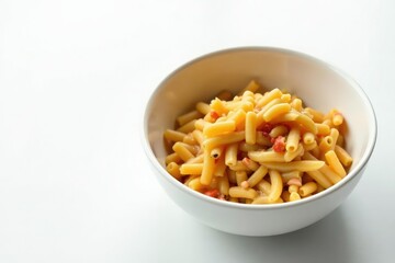 Empty bowl and untouched meal on white background , hunger, achievement, fasting