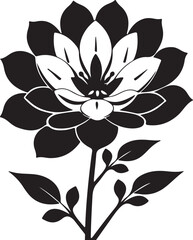 Obraz premium black and white flower