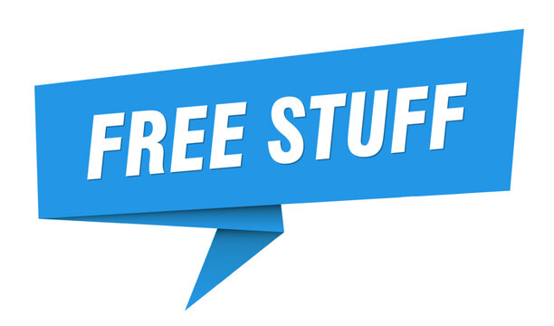 free stuff banner. free stuff speech bubble, label, sticker, sign template