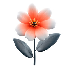 Blooming orange flower nature scene digital art vibrant colors