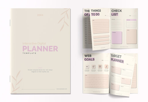 Interactive Digital Planner Template
