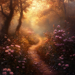 Fototapeta premium enchanted garden path