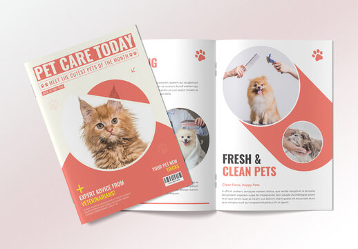Pets Magazine Layout Template