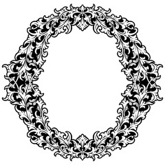 frame with floral ornament