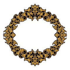 golden frame with floral ornament