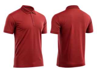 stylish polo shirt template in vibrant red color showcases modern design perfect for casual or semi formal occasions