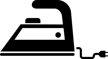 Iron icon. Isometric vector of smoothing-iron for web and app design isolated on transparent background. Home appliance, Steam generator ironing laundry symbol heat clothe iron.