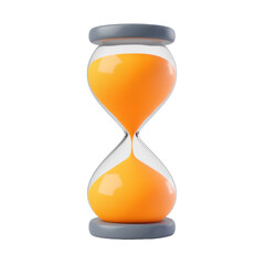 Time management techniques with hourglass home office visual guide