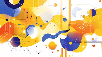 Obraz premium Abstract representation of competitive advantage showcasing differentiation value proposition through dynamic interconnected visuals