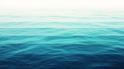 Obraz premium Stylized abstract ocean waves in gradient shades of blue and turquoise