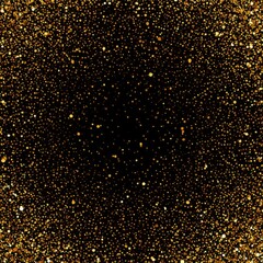 Chaotic golden light streams forming a dynamic composition on a black background (artistic). Generated AI