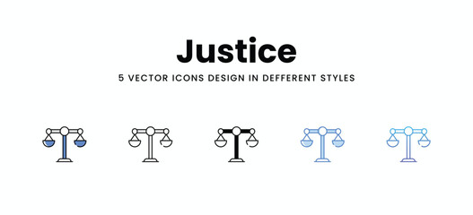 Justice vector icons set stock illustration