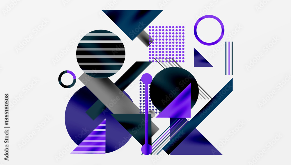 Poster geometric background showcasing sharp lines, contrasting colors, and minimalistic shapes