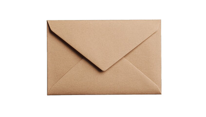 a simple closed brown envelope resting on a white background it