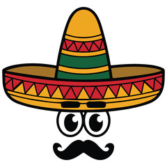 Mexican hat with eyes