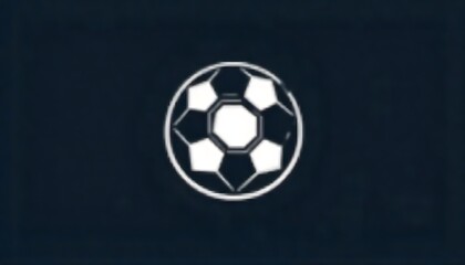 Fototapeta premium A white soccer ball, a round sport object, in the goal net