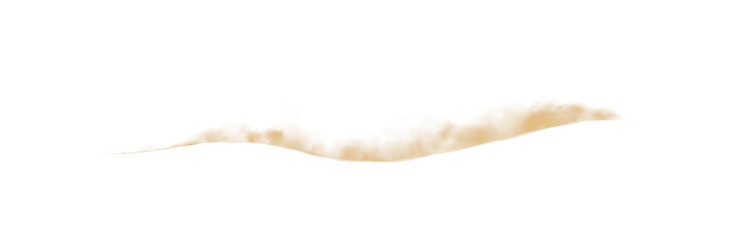 A smooth and delicate golden wave of smoke, ideal for enhancing and elevating visual compositions and design projects. PNG.