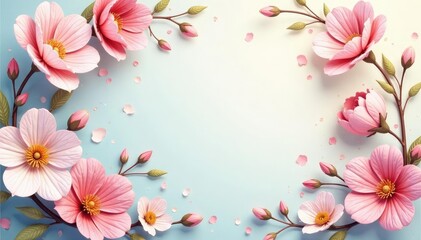 Soft pastel paisley floral, delicate blossoms, bloom, soft