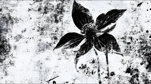 Stop motion, black and white background, art