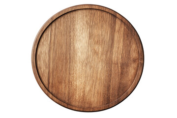 Round wooden serving platter for kitchen and dining, cut out
