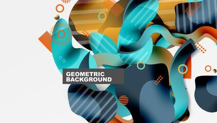 Vibrant abstract background overlapping shapes