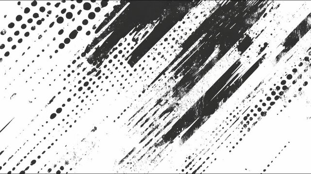 Stop motion, black and white background, art