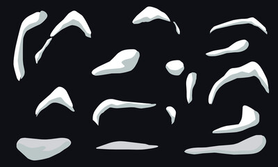 Set of snow flake winter theme  