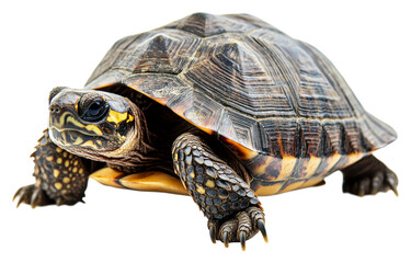 Obraz premium Turtle moving gracefully underwater habitat animal cut out