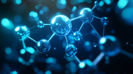 Molecular Structure Visualization: Futuristic Science and Technology