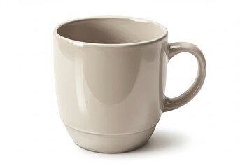 Simple Beige Mug Soft Light Studio Shot. AI Generated