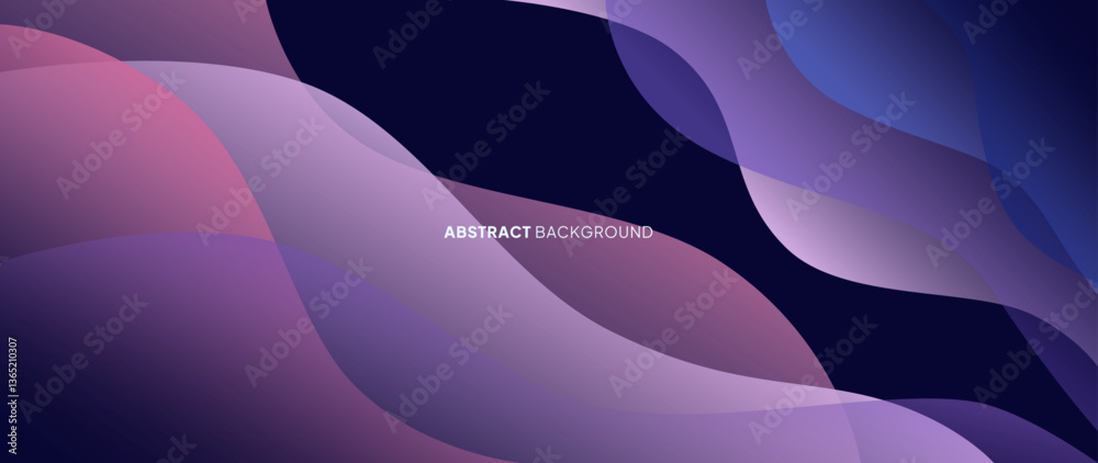 Poster purple abstract background with subtle color gradations and shaded curved lines. a neatly arranged w