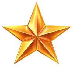 Obraz premium A Gold star gold illustration decorative.