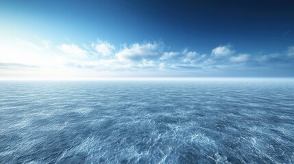 Fototapeta premium Vast Ocean Horizon Under a Clear Sky