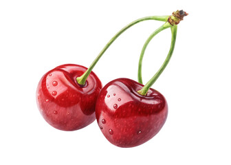 cherries isolated on white background