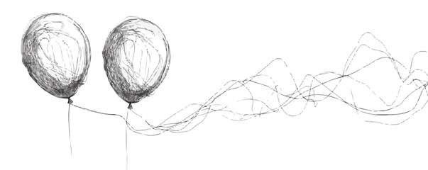 Detailed sketch of classic bicycle on white background.