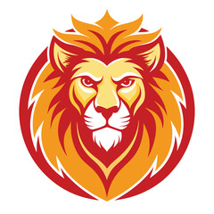 Fierce tribal lion head logo vector illustration with wild and powerful logo design