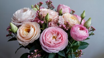 Romantic Pink Ranunculus Bouquet ,Beautiful Pink Ranunculus Flowers for Wedding, Home D&eacute;cor & Gift &ndash; Fresh Pink Ranunculus Blooms for Elegant Floral Arrangements