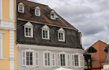 european buildings on the street in germany city
