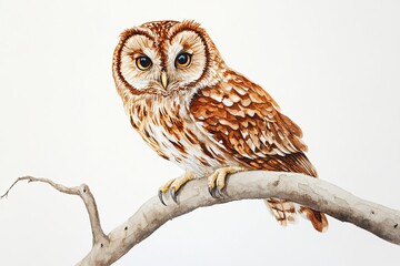 Owl isolated on white background