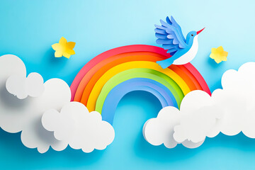 Blue Bird Over Rainbow