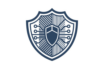 Secure Shield Vector Illustration featuring a padlock and lock, symbolizing cybersecurity, protection, privacy, digital safety, and data encryption in a modern, minimal, and professional design style.