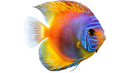 Fototapeta premium Colorful tropical fish swimming gracefully.