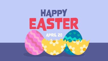 Happy Easter Holiday Celebration Title