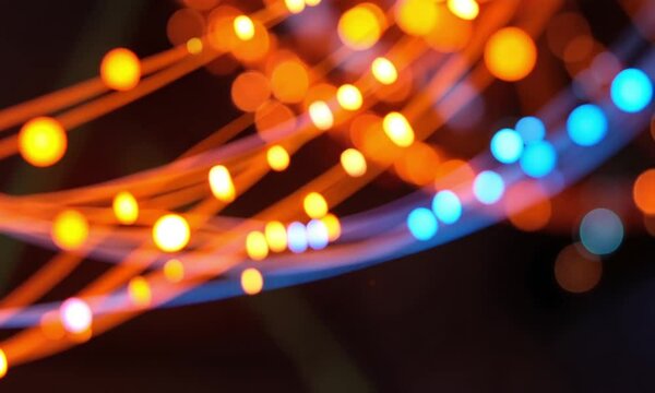 Lights wire on the dark background
